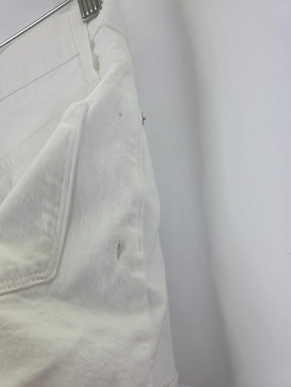 NEW‎ Madewell Women's Size 25 High Rise Denim Shorts White Fitted Cuffed Cotton